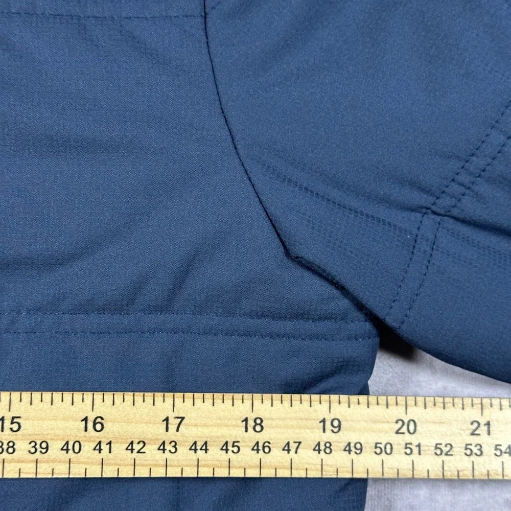TravisMathew Mens Navy Blue Quilted Puffer Full Zip Jacket Small Small